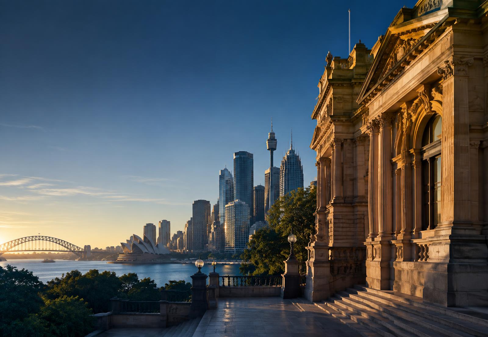 Sydney courthouse and city skyline